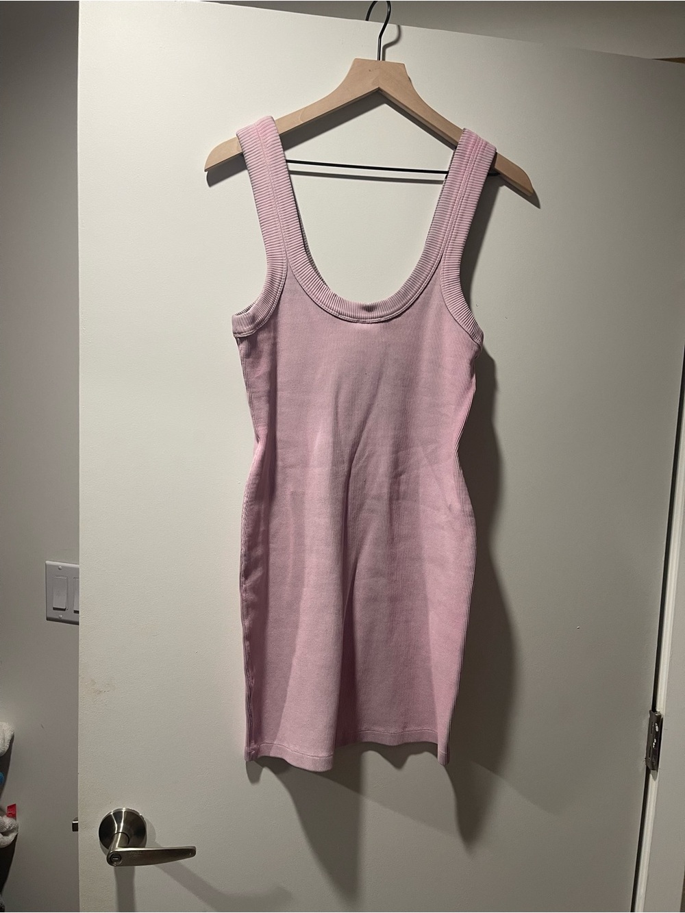 Alexander wang Sleeveless Pink Knit Tank Dress